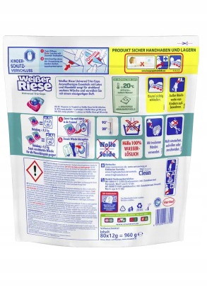 Kapsułki do prania Weisser Riese Universal Trio-Caps zapach lotosu 80 szt.