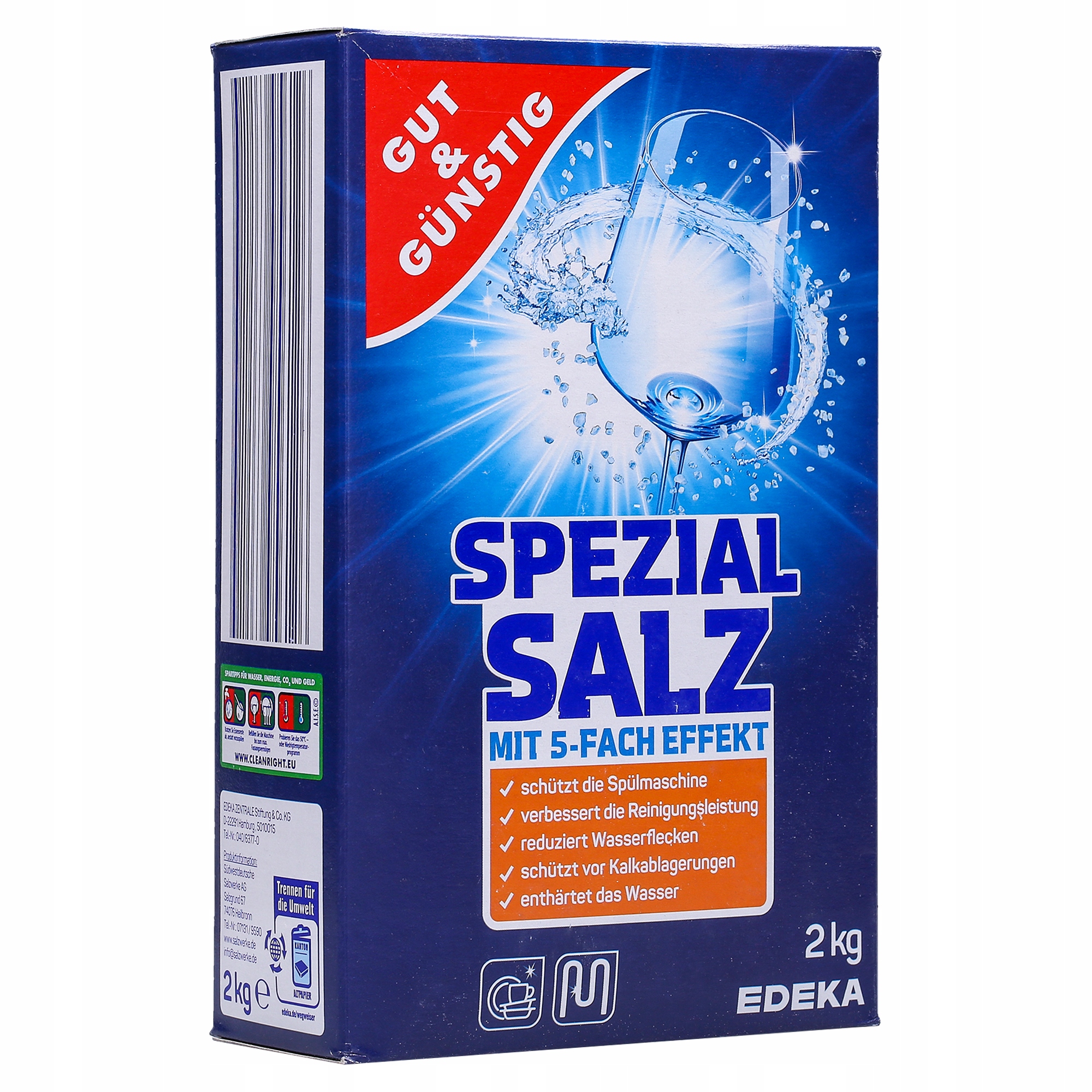 Sól do Zmywarki Ochronna Niemiecka G&G Spezial Salz 2kg Zmiękcza Wodę — 8