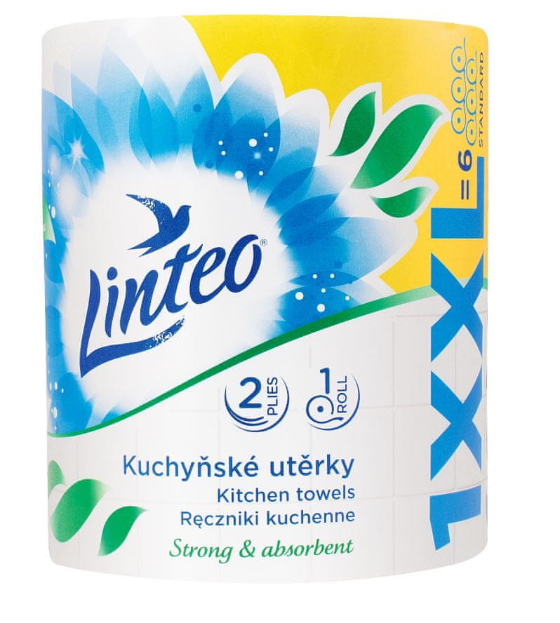 Ręcznik Papierowy Papier LINTEO CLASSIC BIAŁY 60M 300 LISTKÓW DWUWARSTWOWY — 13
