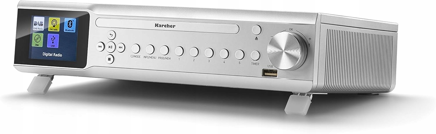 Radio Podszafkowe sieciowe DAB+, FM Karcher RA 2060D-S Srebrny