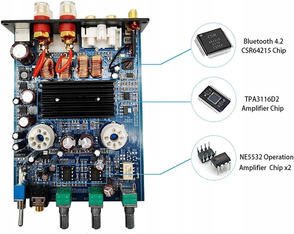 Lampowy wzmacniacz słuchawkowy Dilvpoetry R50 HiFi Bluetooth Audio Cyfrowy