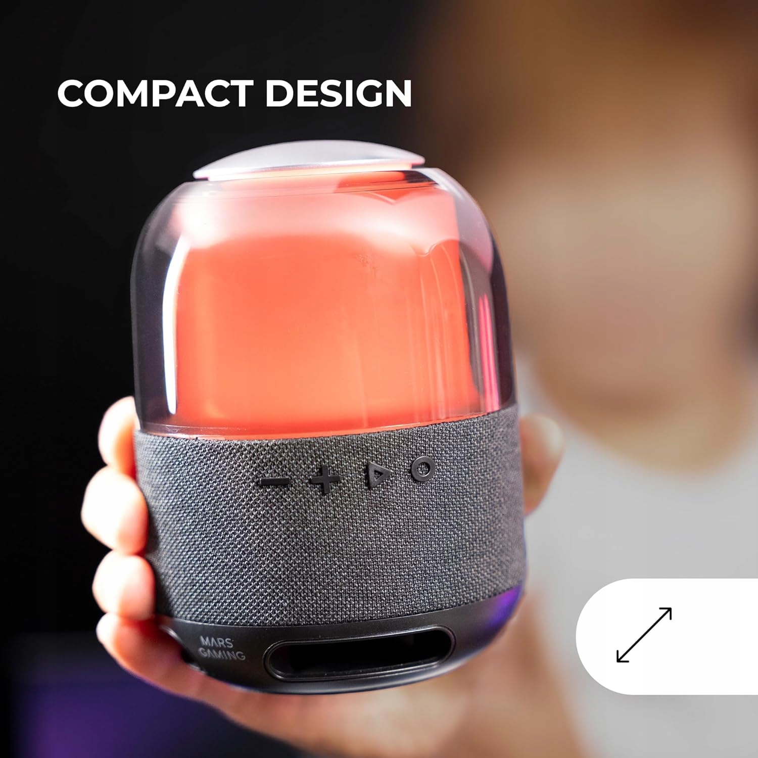 Głośnik przenośny Bluetooth Mars Gaming MS-FLOW oświetlenie 360° RGB Mocny