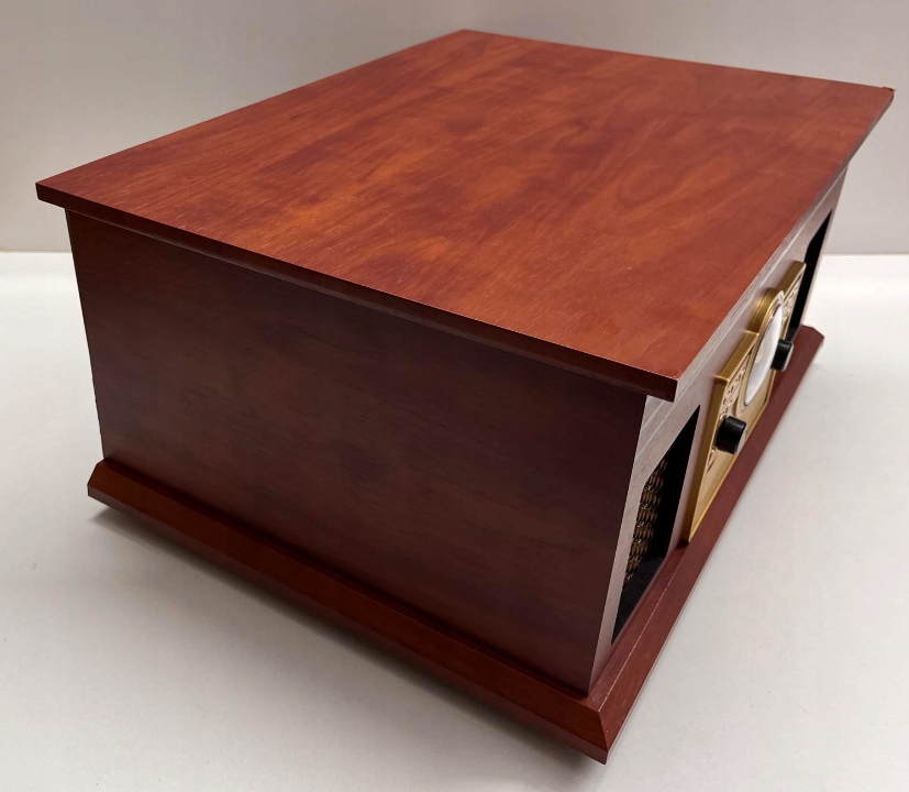 Gramofon Karcher NO-036 brązowy Odtwarzacz CD, Bluetooth, kasety, USB, FM