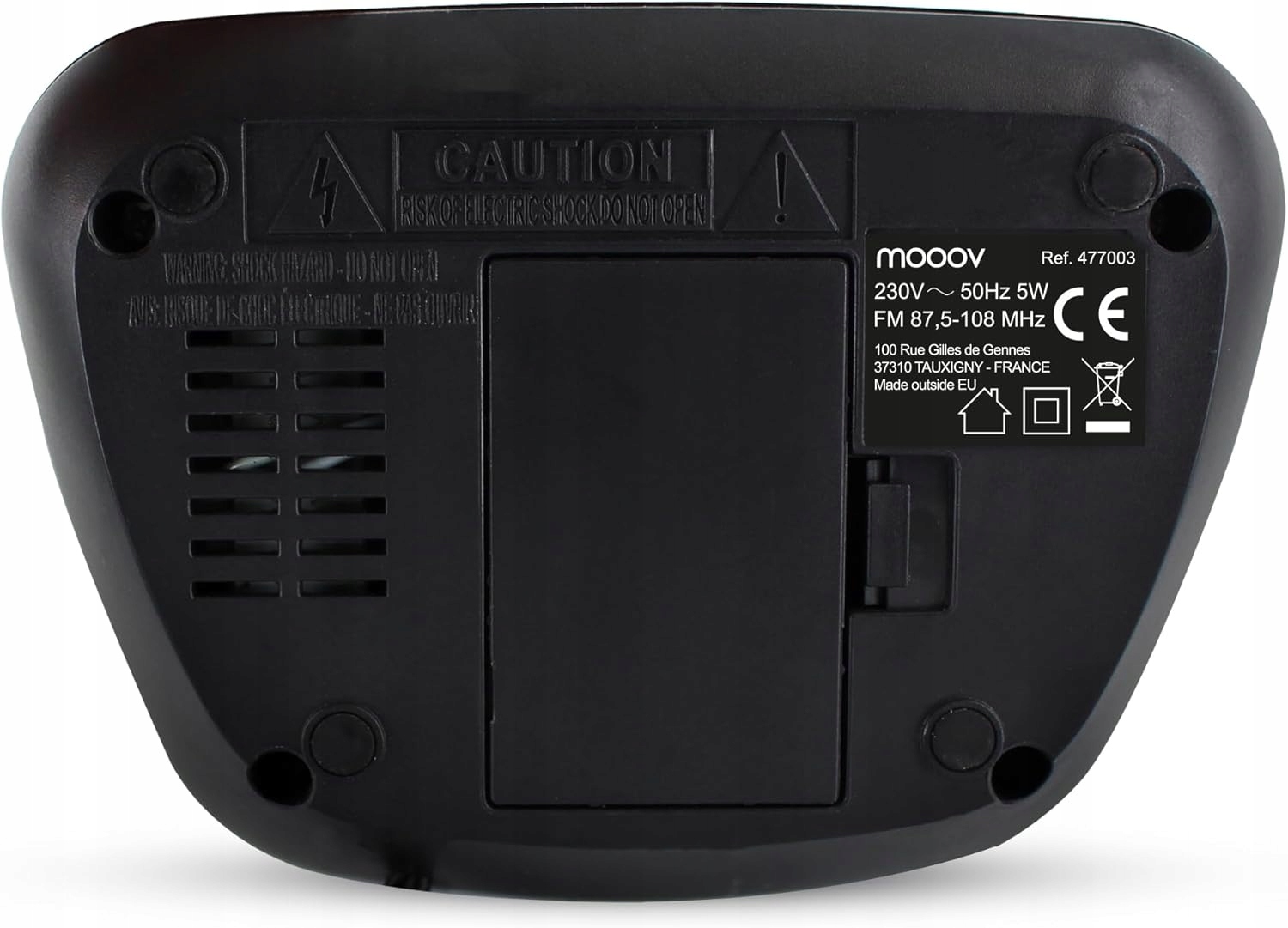 Radio sieciowe FM Metronic 477003 Radiobudzik, z podwójnym alarmem - Czarny