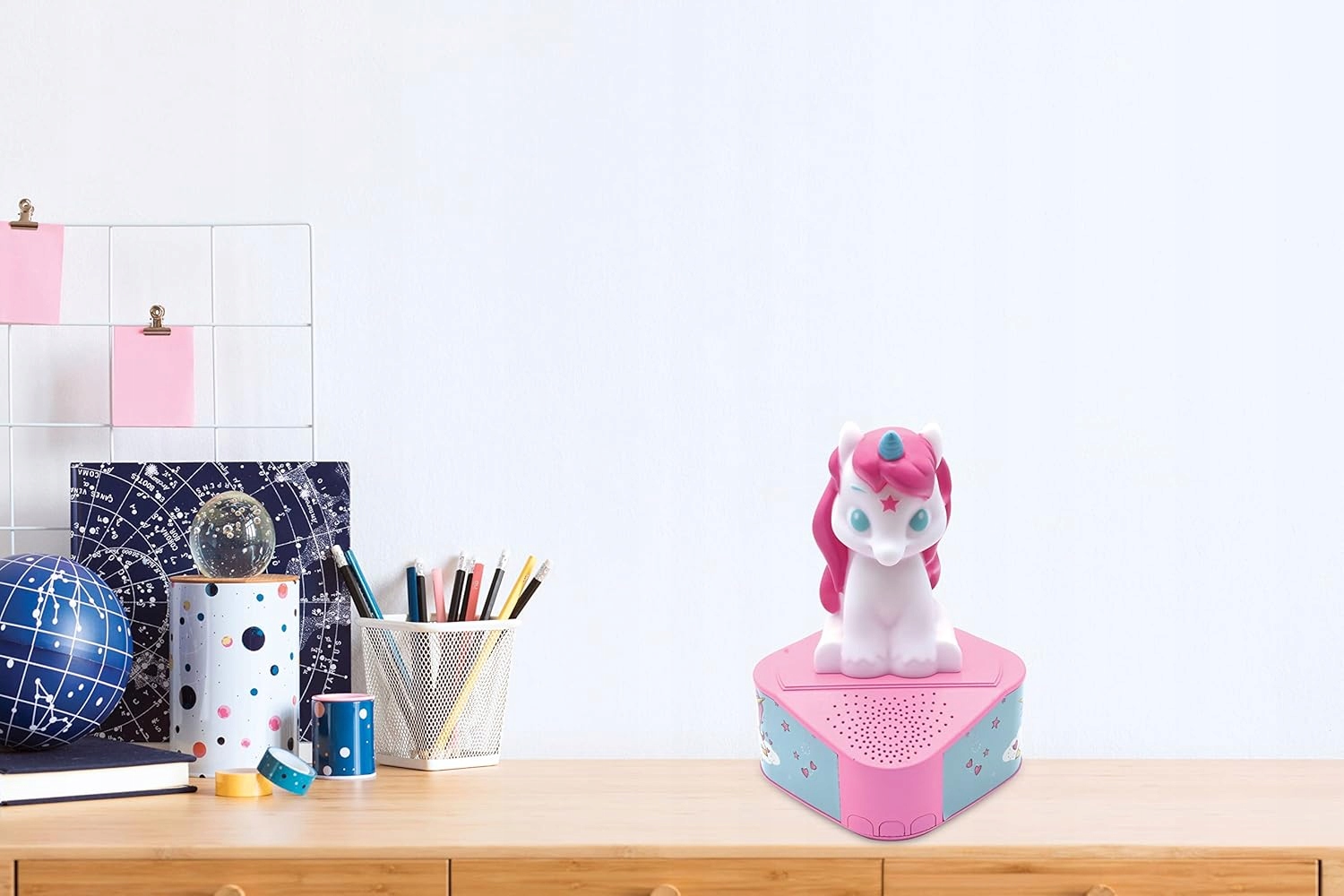 Lexibook Głośnik Bluetooth 5.0, Port USB Jednorożec, Świecąca Lekka Figurka