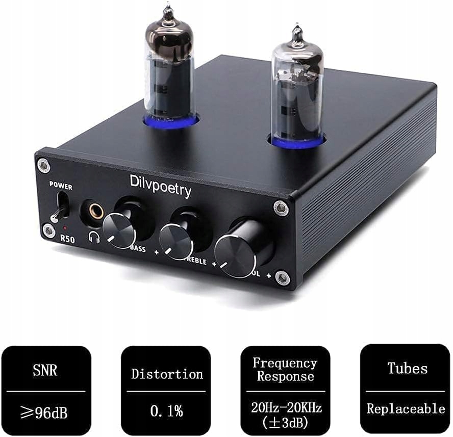 Lampowy wzmacniacz słuchawkowy Dilvpoetry R50 HiFi Bluetooth Audio Cyfrowy