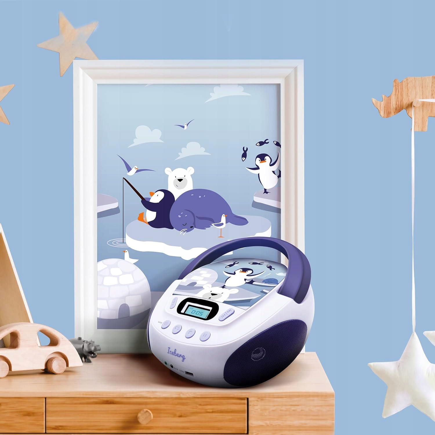 ODTWARZACZ CD MP3 Metronic Mooov Iceberg 477179 DLA DZIECI Z PORTEM USB