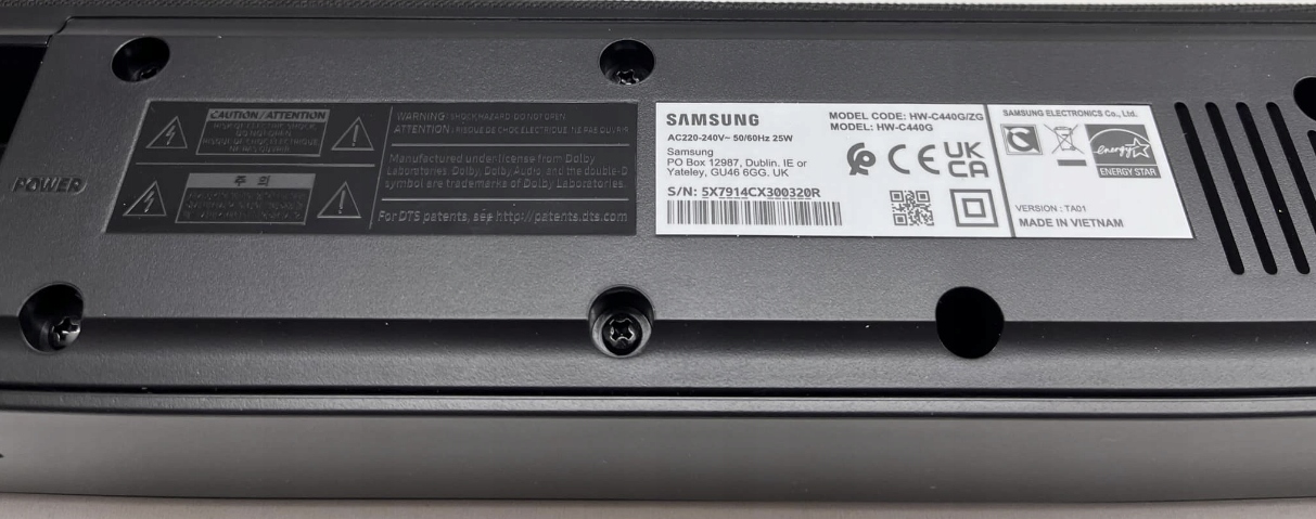 Soundbar Samsung HW-C440G 270 W, czarny Bluetooth