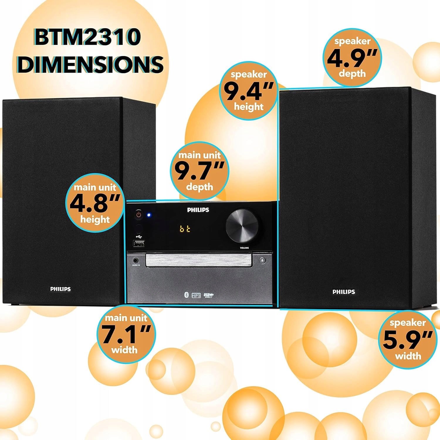 MIKROWIEŻA PHILIPS TAM4505 CD Bluetooth USB FM DAB+ TAM4505/12 60W