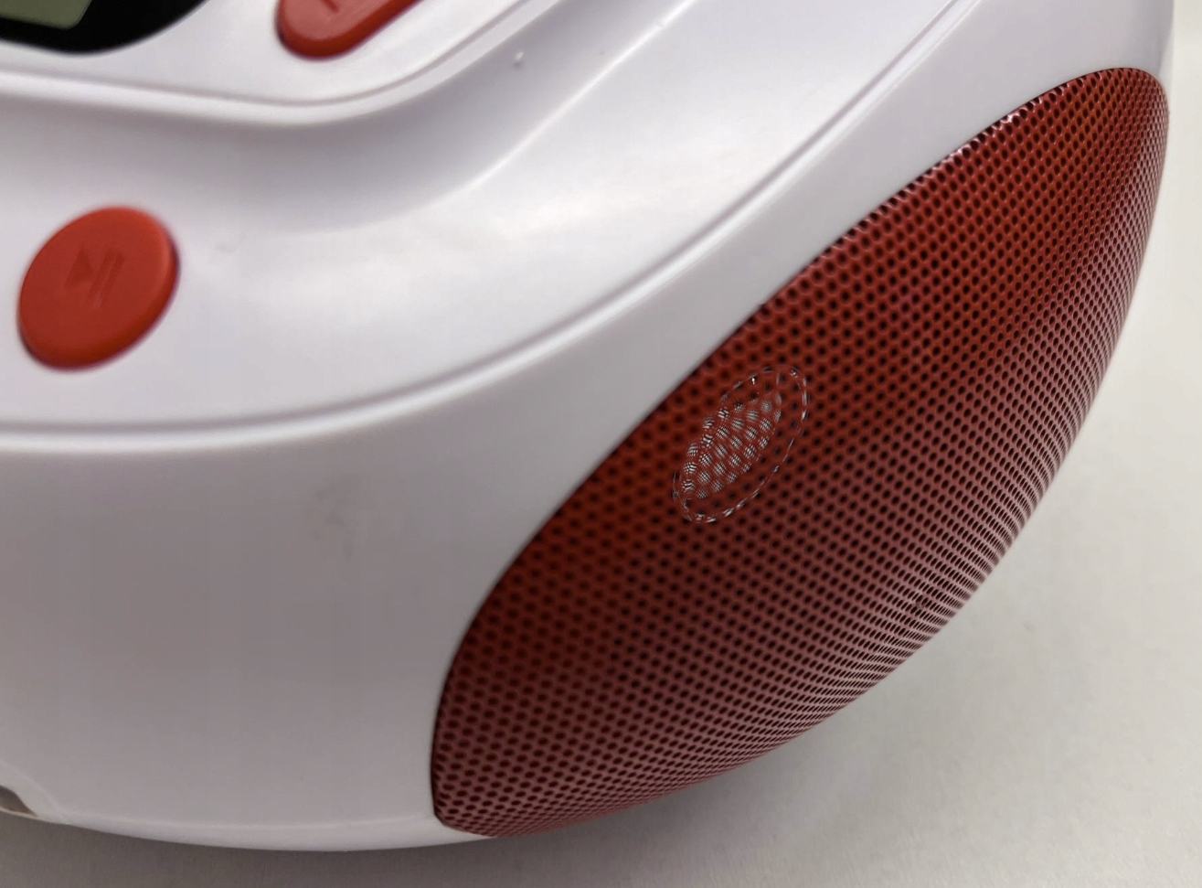 Metronic Odtwarzacz CD Circus z wejściem USB AUX czerwono biały cyrk