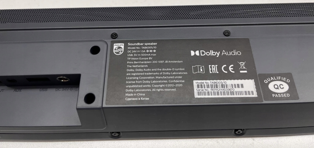 Soundbar z Subwooferem Philips TAB6305/10 140W Dolby Bluetooth Czarny