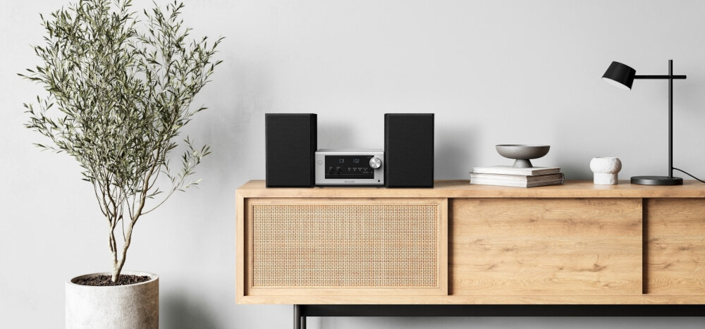 Wieża PANASONIC SC-PM704EGS CD BT DAB+ 80W Srebrny kompaktowy system stereo