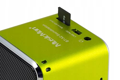 MusicMan Przenośny mini głośnik Bluetooth Technaxx BT-X2 zielony 3 W HIT !