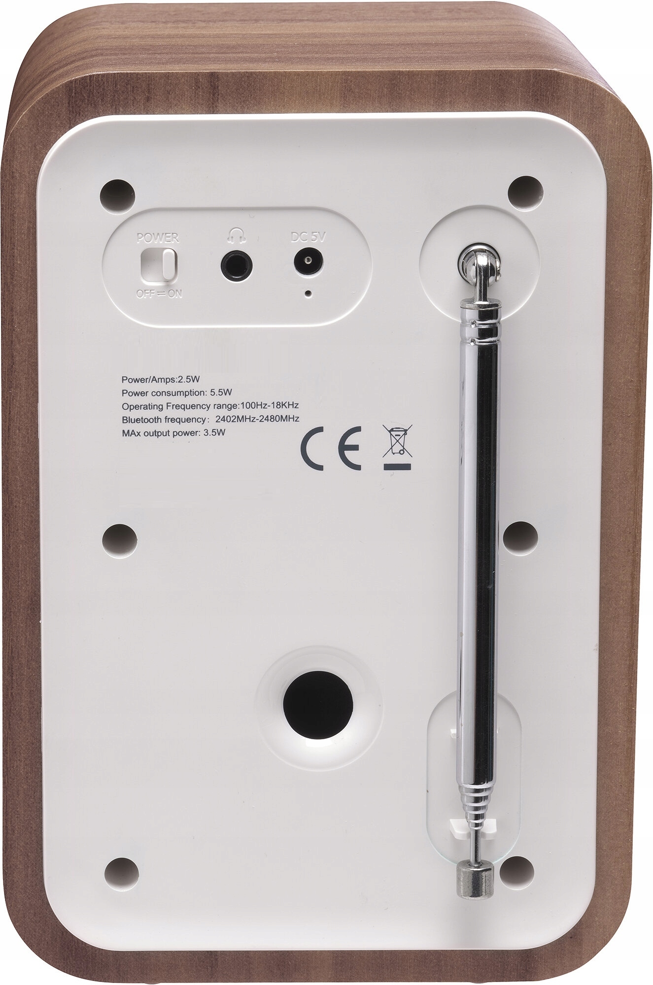 Radio sieciowe DAB, FM, Bluetooth Hanseatic HRA-23 Brązowo-Biały