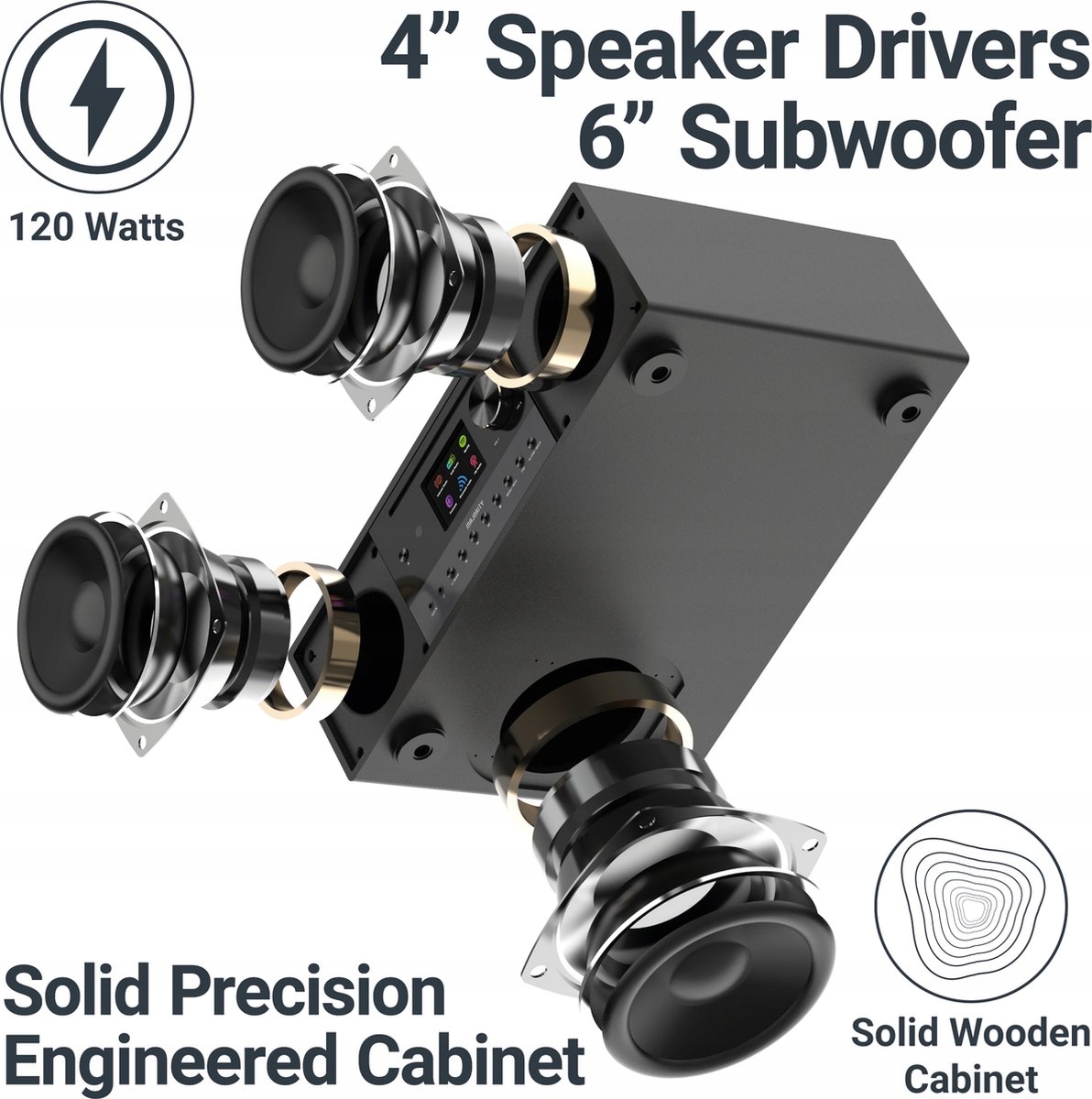 Radio sieciowe DAB+, FM, internetowe Majority Quadriga Bluetooth CD 120 W