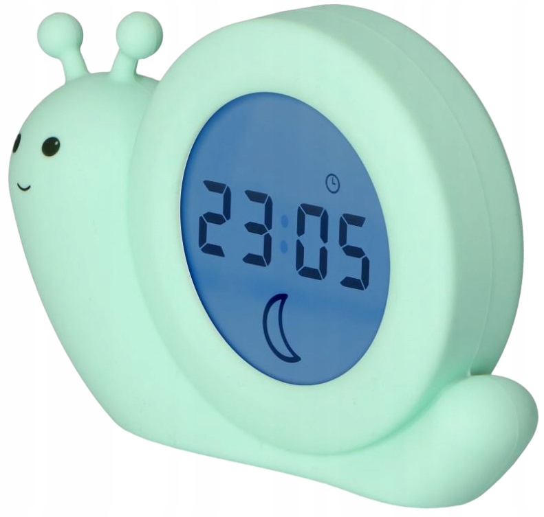 ALECTO ŚLIMAK TRENER SNU 2w1 BUDZIK LAMPKA NOCNA 8524