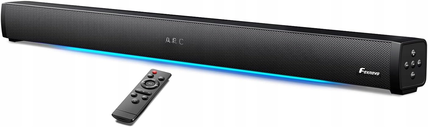 Foxnovo Soundbar MX2 z Bluetooth 6.0 Czarny z Niebieską Diodą LED 80W