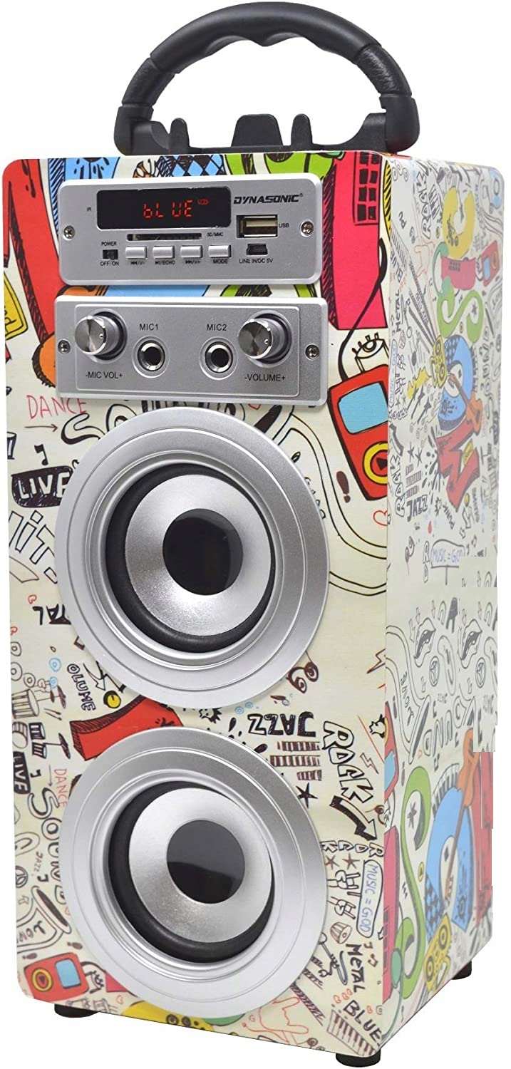 Głośnik przenośny Dynasonic E-025 wielokolorowy