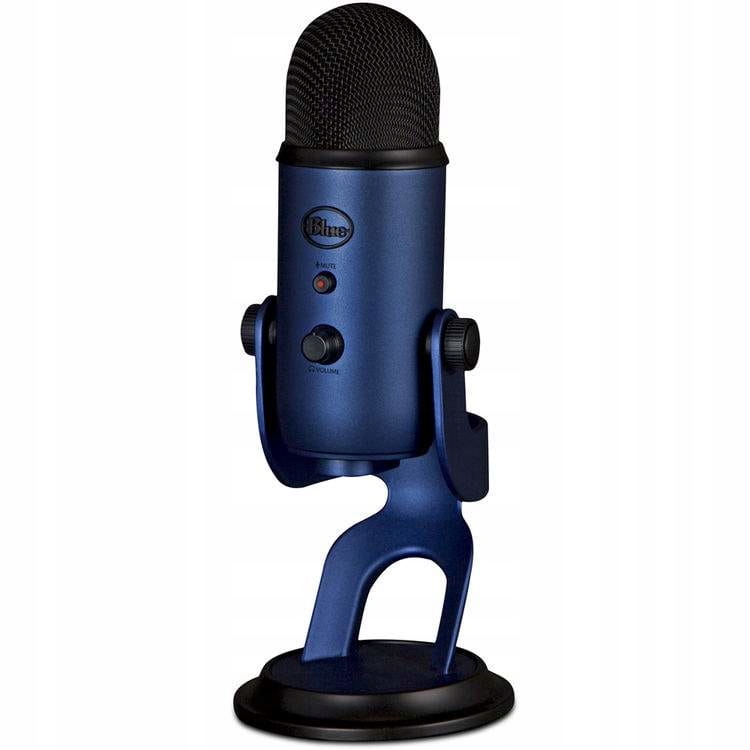 Mikrofon pojemnościowy studyjny BLUE YETI NIEBIESKI USB - granatowy