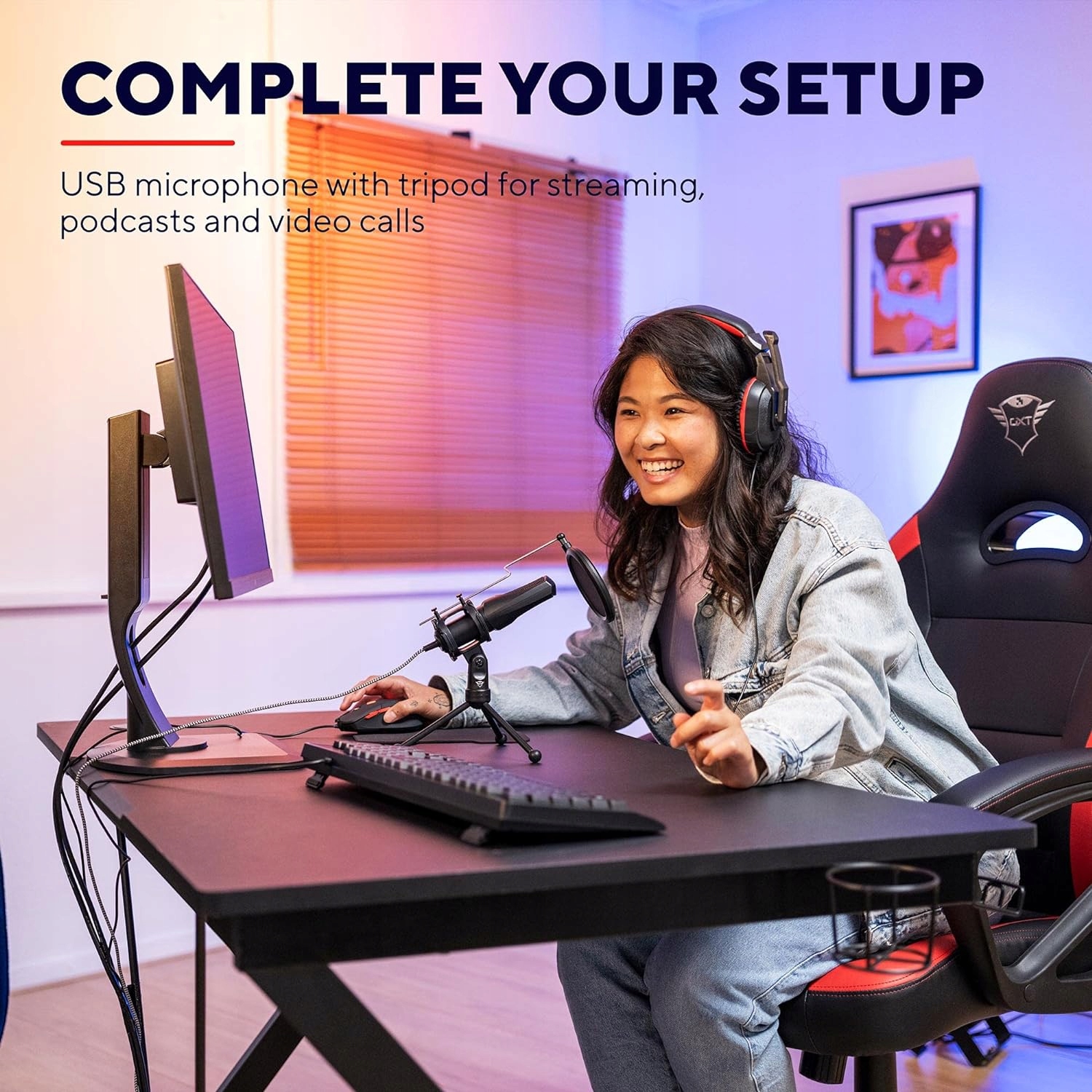 Trust Gaming GXT 232 Mantis 22656, Mikrofon Komputerowy ze Złączem USB