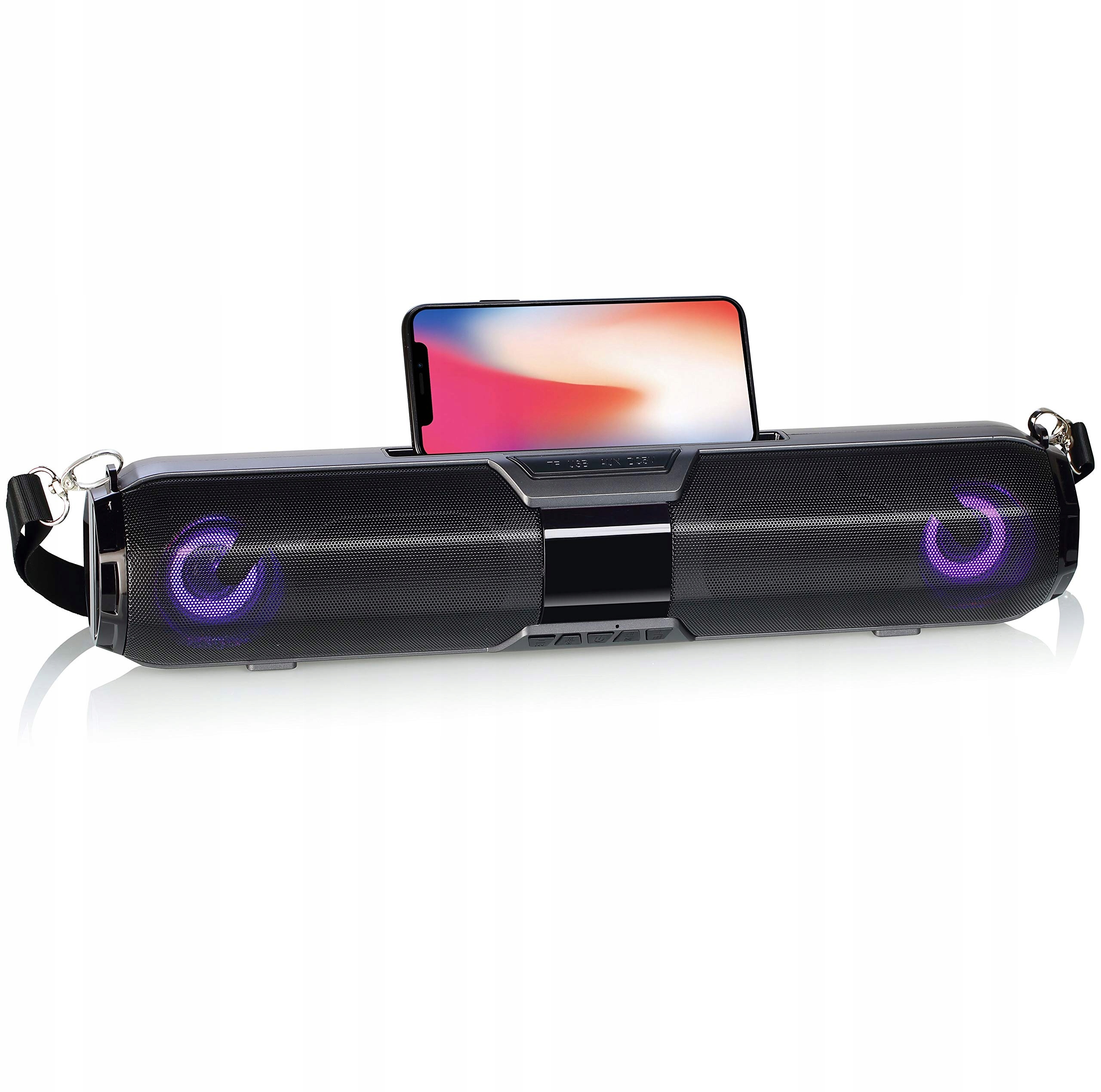 Głośnik przenośny Morgan's BT22L czarny Bluetooth 6 W Oświetlenie RGB HIT !