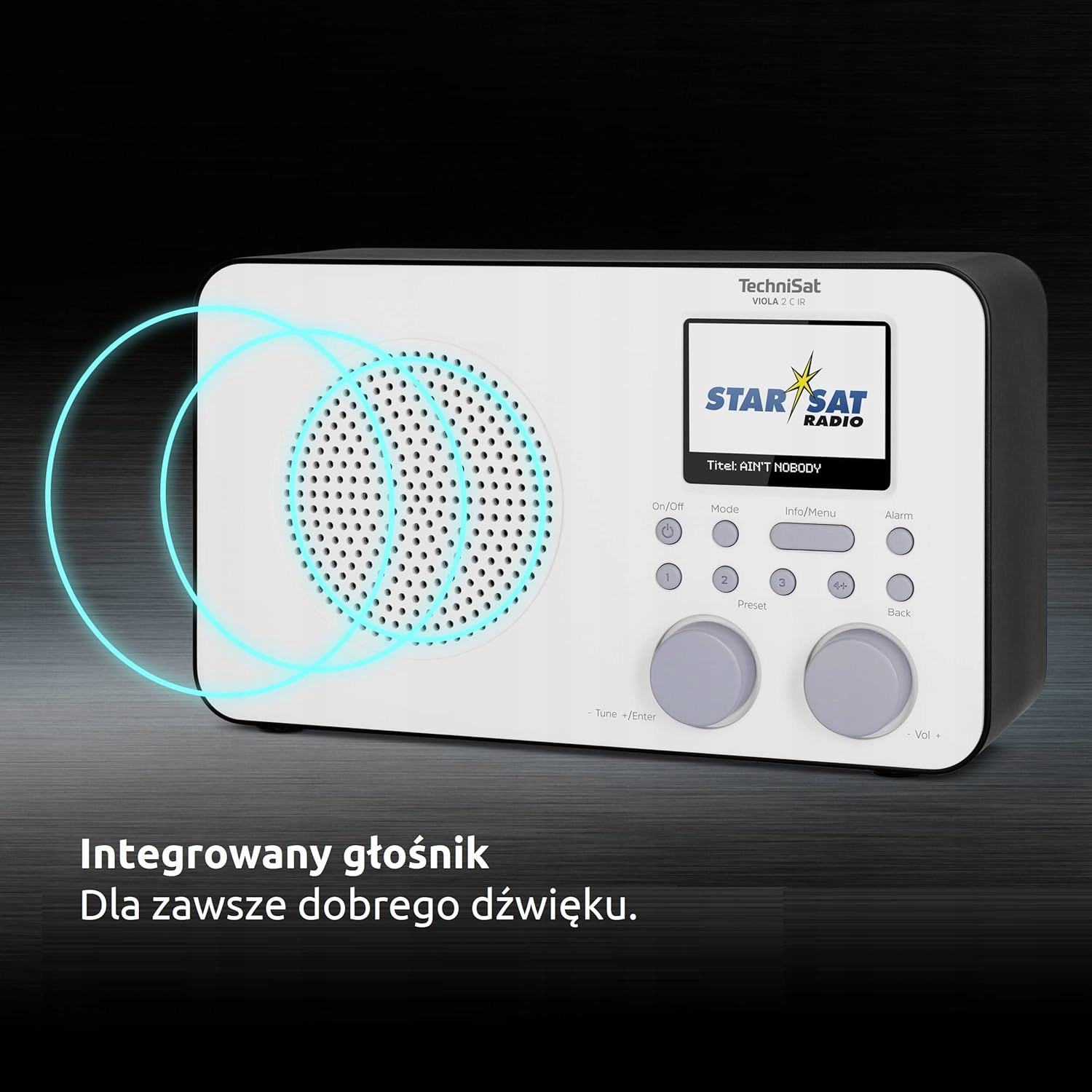 Radio sieciowo-bateryjne DAB+, FM, internetowe TechniSat Viola 2 C IR Biały