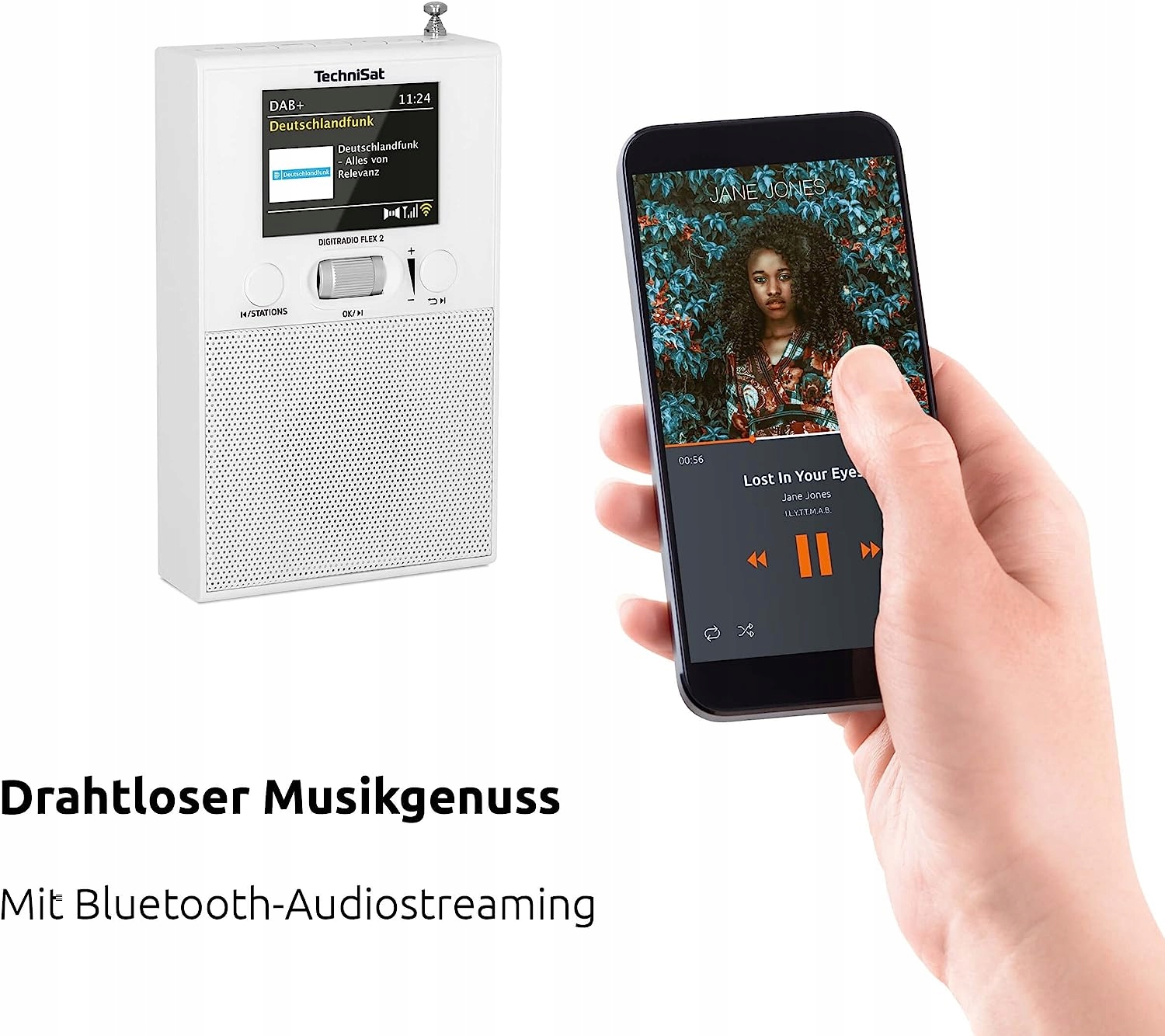 RADIO FM DAB+ BT TECHNISAT DIGITRADIO FLEX 2 BIAŁE