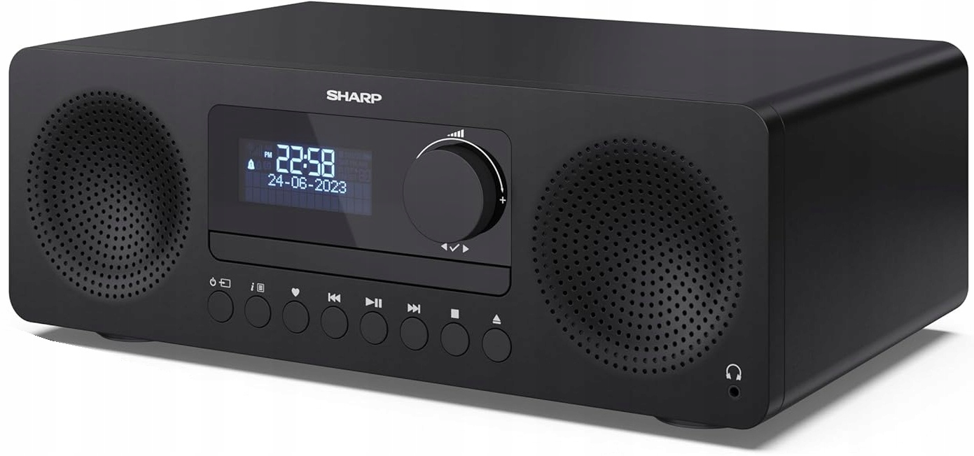 Wieża Sharp XL-B520D 2x10W CD FM MP3 DAB Bluetooth USB AUX czarny