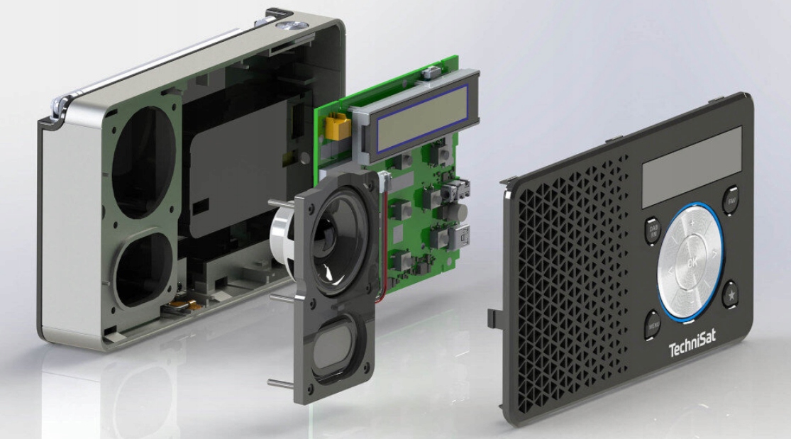 Radio sieciowo-bateryjne DAB FM TechniSat DigitRadio 1 Pomarańczowo-srebrny