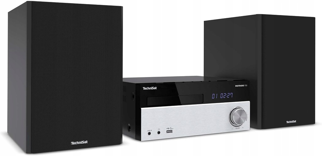 Wieża stereo Technisat DIGITRADIO 750 DAB+, CD, Bluetooth, AUX Czarny