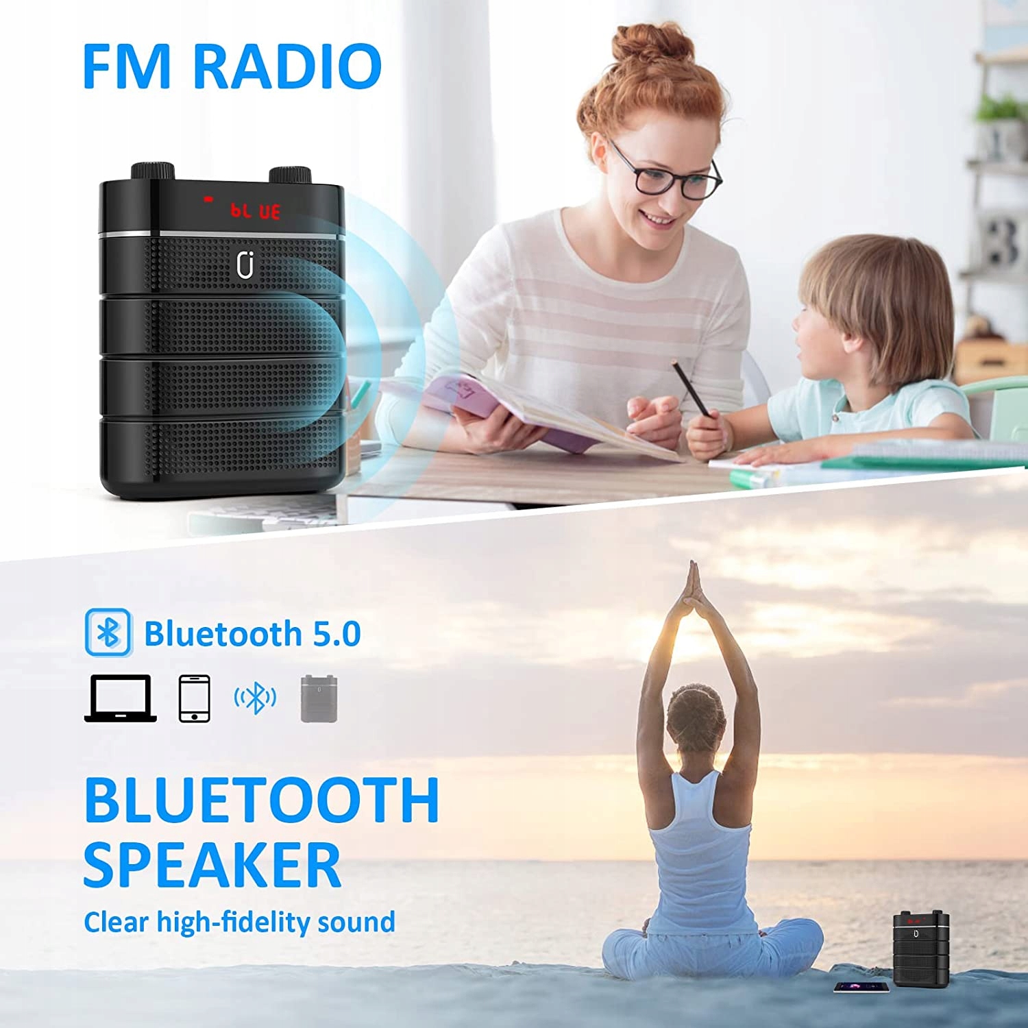 Głośnik przenośny JYX z bezprzewodowym mikrofonem