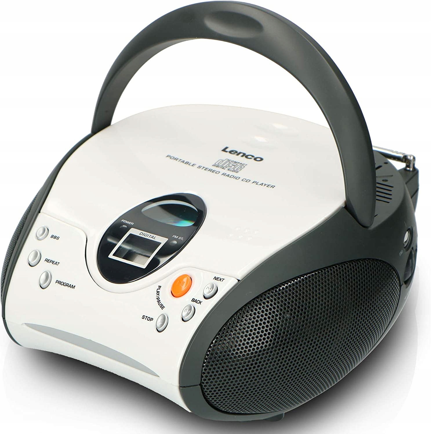 Boombox radio sieciowe FM Lenco SCD-24 Białe