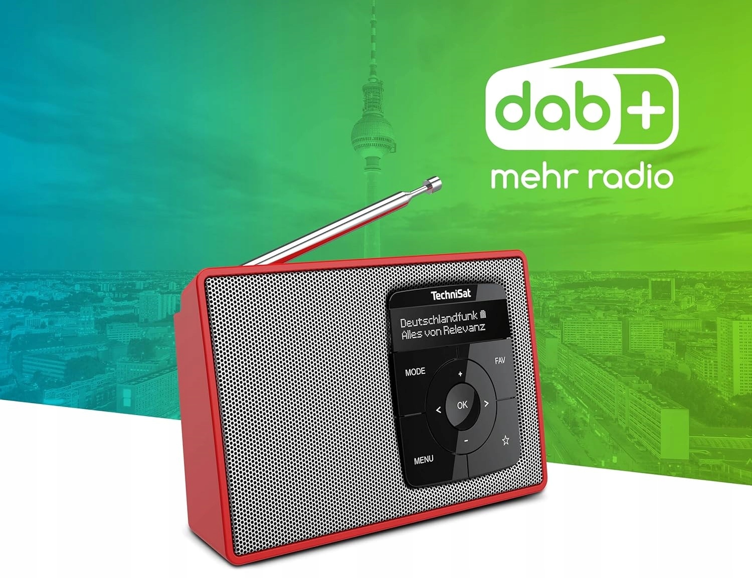 Radio TECHNISAT DIGITRADIO 2 DAB+ FM Bluetooth Audio Streaming, Alarm, OLED