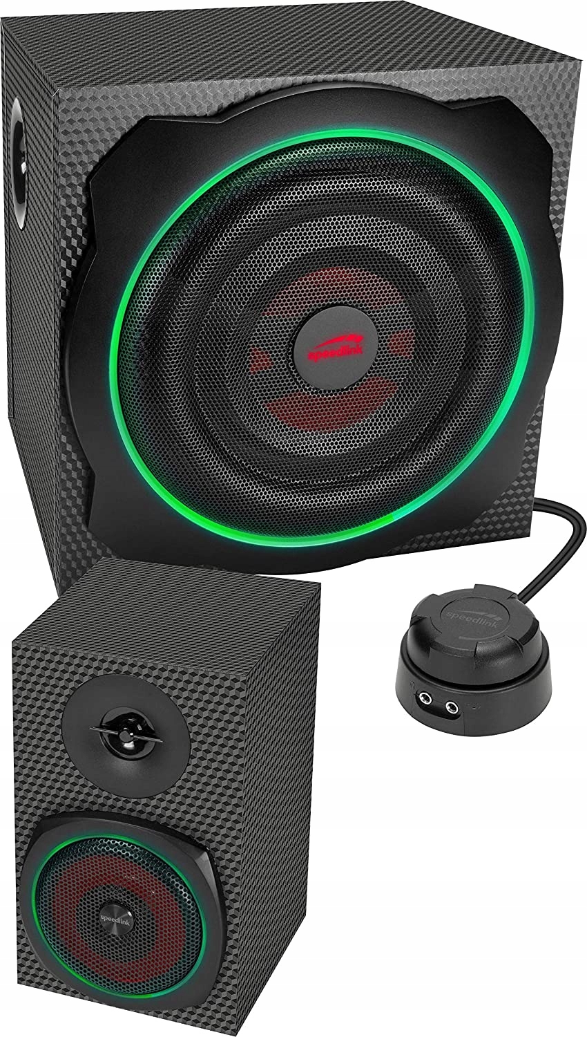 Zestaw głośników 2.1 SpeedLink Gravity Carbon RGB 120 W Bluetooth czarny