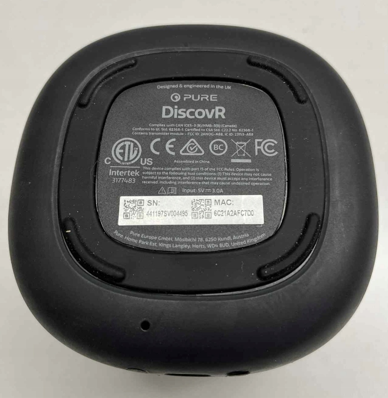 Głośnik przenośny Pure DiscovR czarny Bluetooth czarny