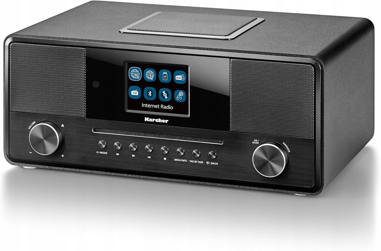 Radio sieciowe DAB+, FM, internetowe Kärcher DAB 9000CDI Czarny + Pilot