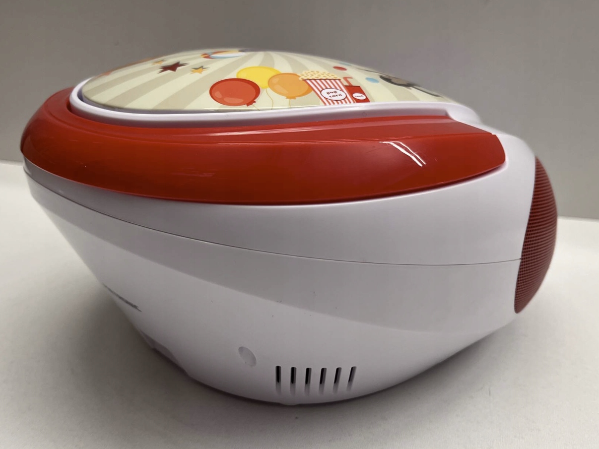 Metronic Odtwarzacz CD Circus z wejściem USB AUX czerwono biały cyrk