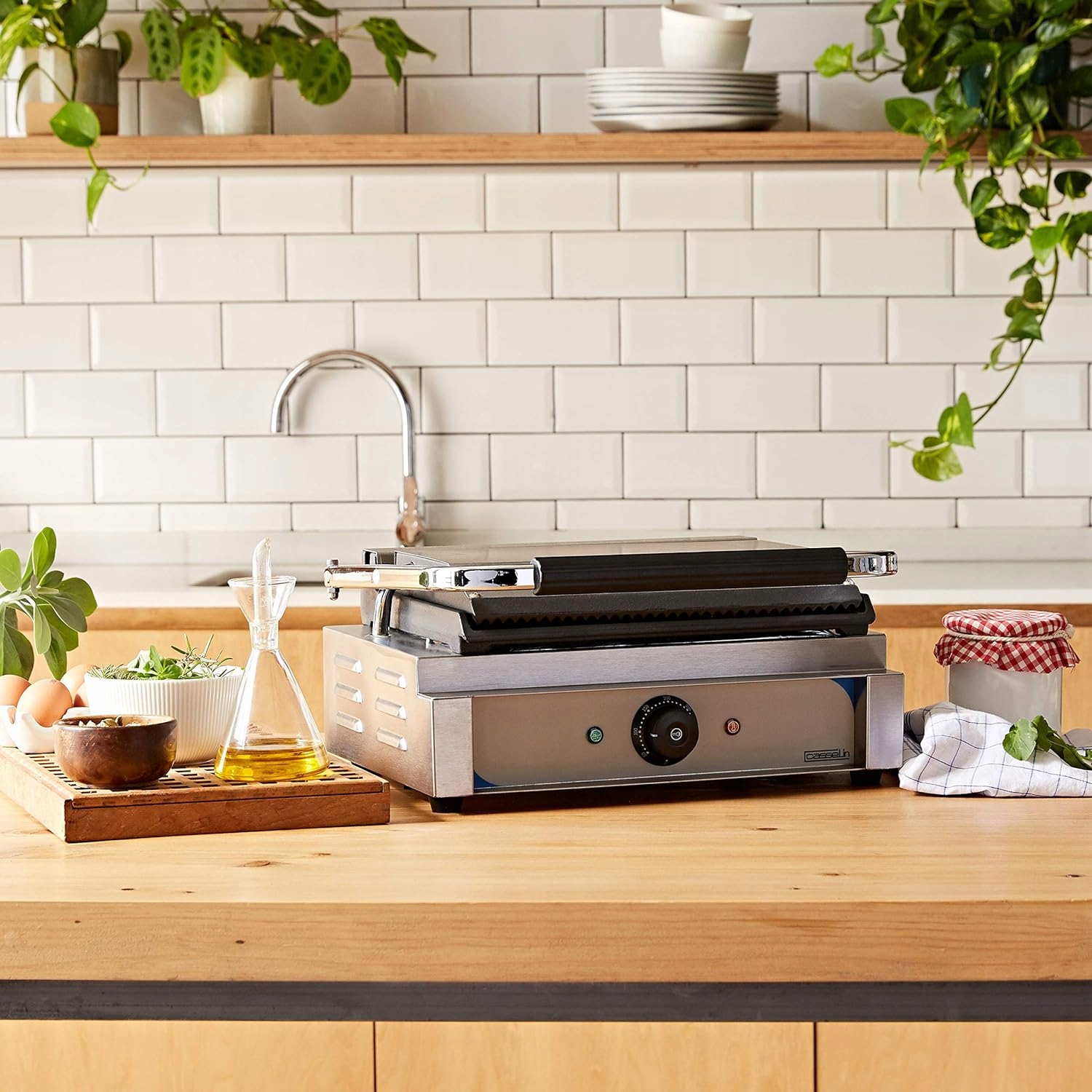 Składany grill elektryczny CASSELIN CGPRR srebrny 2200W ATRAKCYJNA CENA!