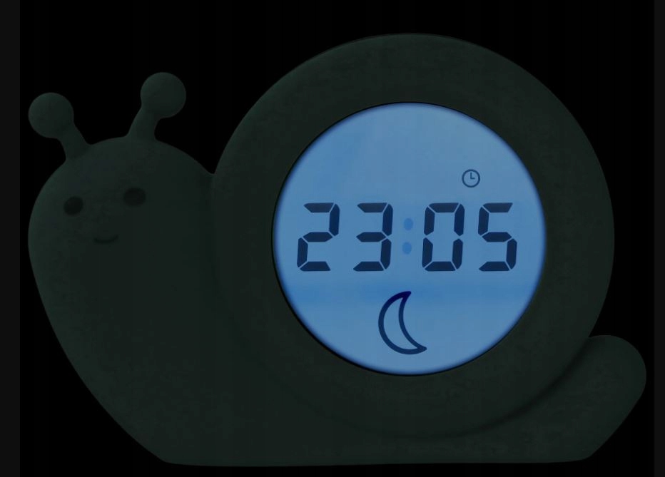 ALECTO ŚLIMAK TRENER SNU 2w1 BUDZIK LAMPKA NOCNA 8524