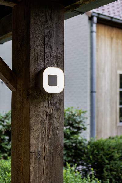 Lampa naścienna LED Zewnętrzna, srebrny, Lutec