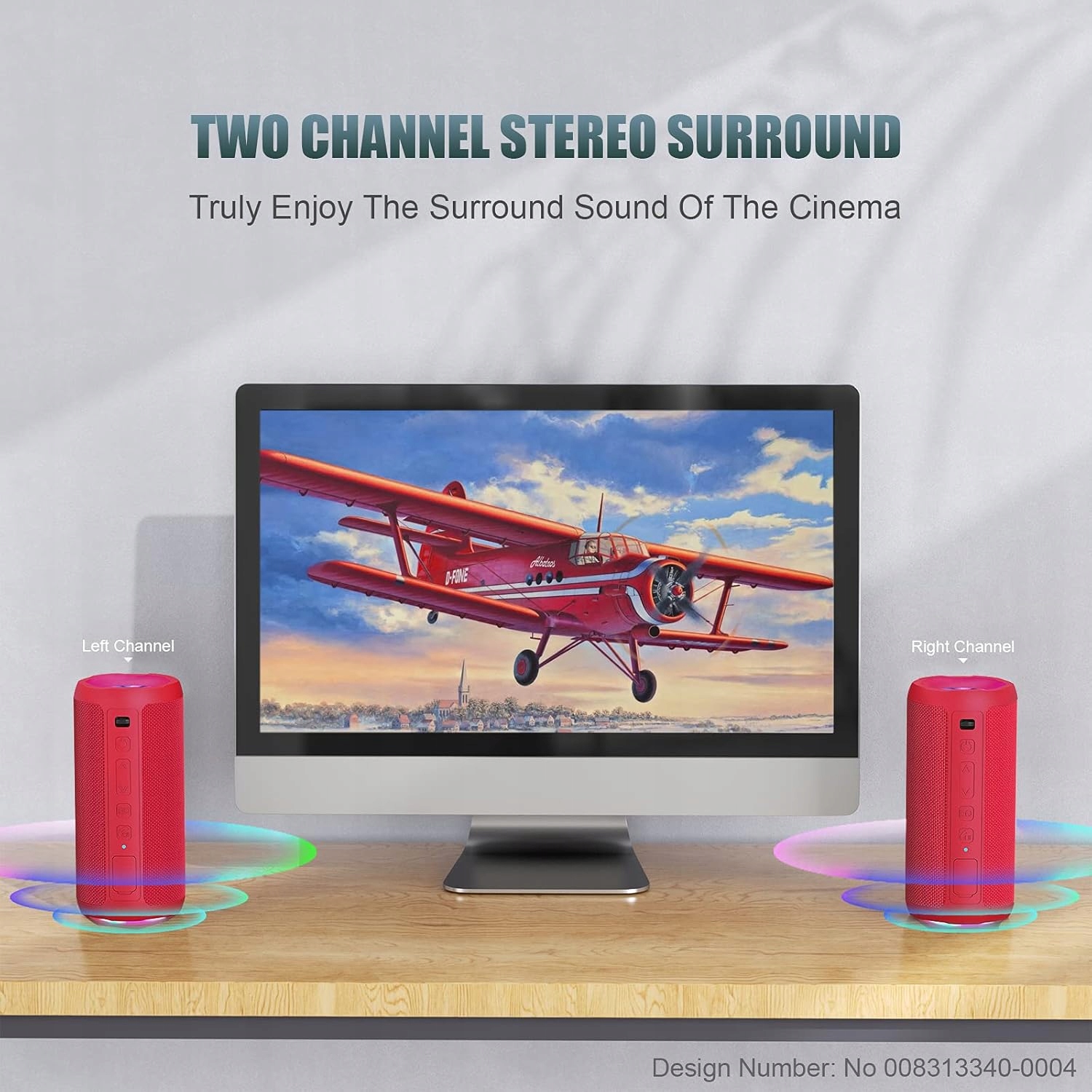 Głośnik przenośny bezprzewodowy Ortizan X10 Czerwony Bluetooth 24 W