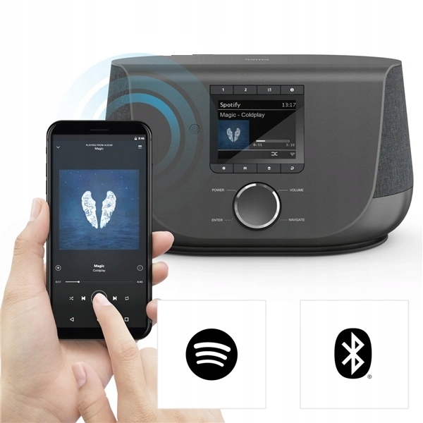 Radio sieciowe FM Hama DIR3300SBT FM, DAB+, radio internetowe, Bluetooth