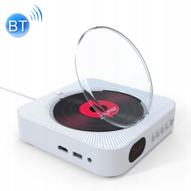 PRZENOŚNY ODTWARZACZ CD WALL MOUNTABLE DBD KC-606 BLUETOOTH BIAŁY