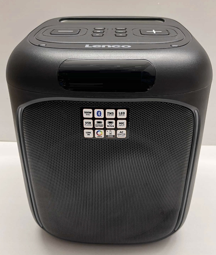 Przenośny głośnik Lenco PA-100 PartyBox Bluetooth 5.0 z TWS
