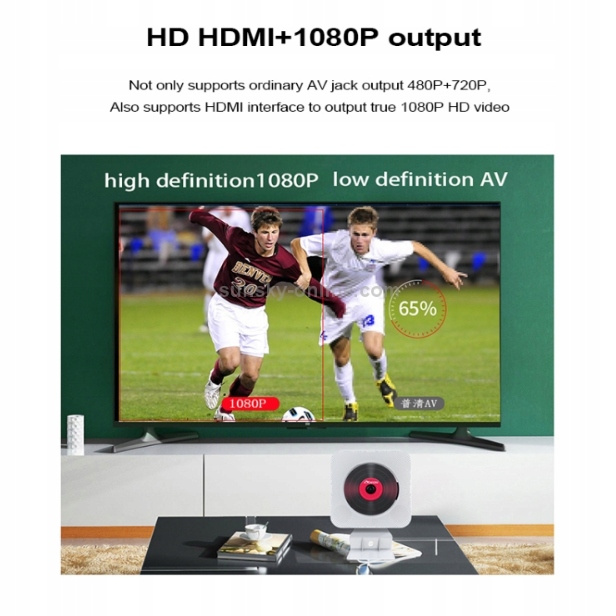 PRZENOŚNY ODTWARZACZ CD WALL MOUNTABLE DBD KC-606 BLUETOOTH BIAŁY