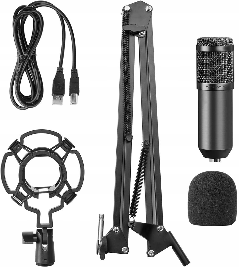 Mars Gaming MMICPRO, Mikrofon USB do Komputera ze Statywem IDEALNY PREZENT