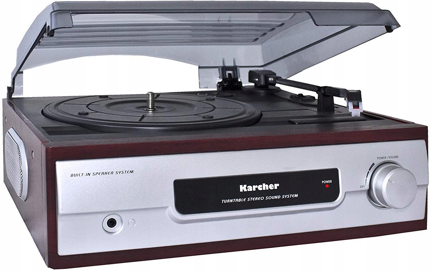 Gramofon stereo Karcher AG KA 8050 brązowo-srebrny HIT!