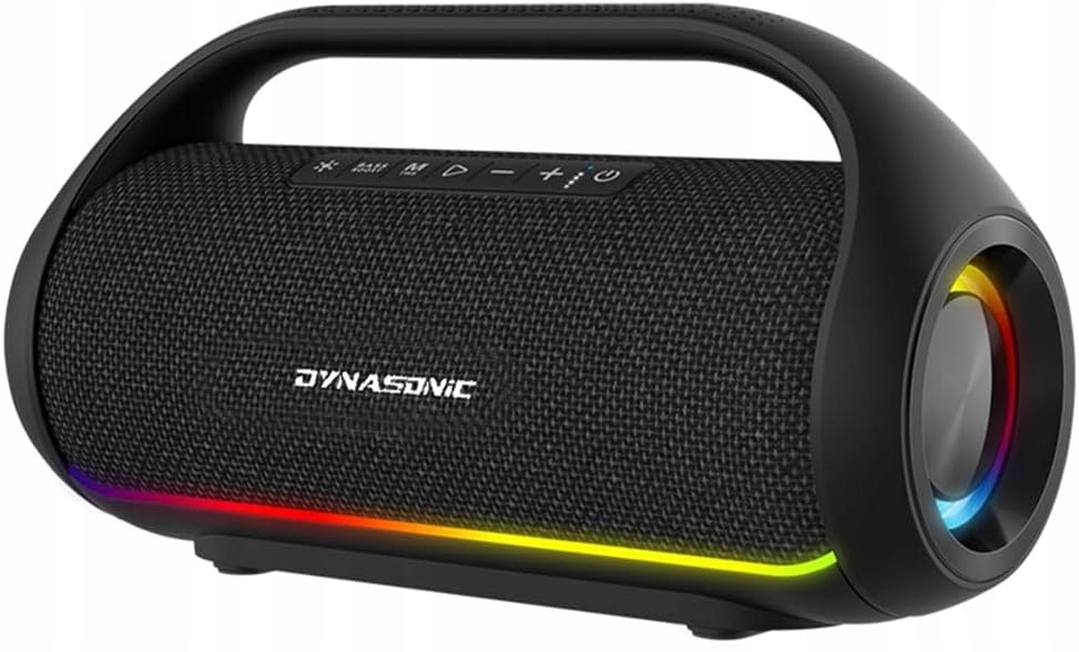 BRAK MIKROFONU - Przenośny duży głośnik BLUETOOTH Dynasonic S90 IPX7 LED SD