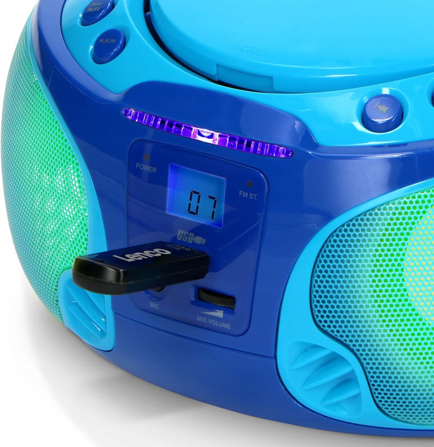 Radioodtwarzacz CD Lenco SCD-650 AM FM niebieski- brak mikrofonu