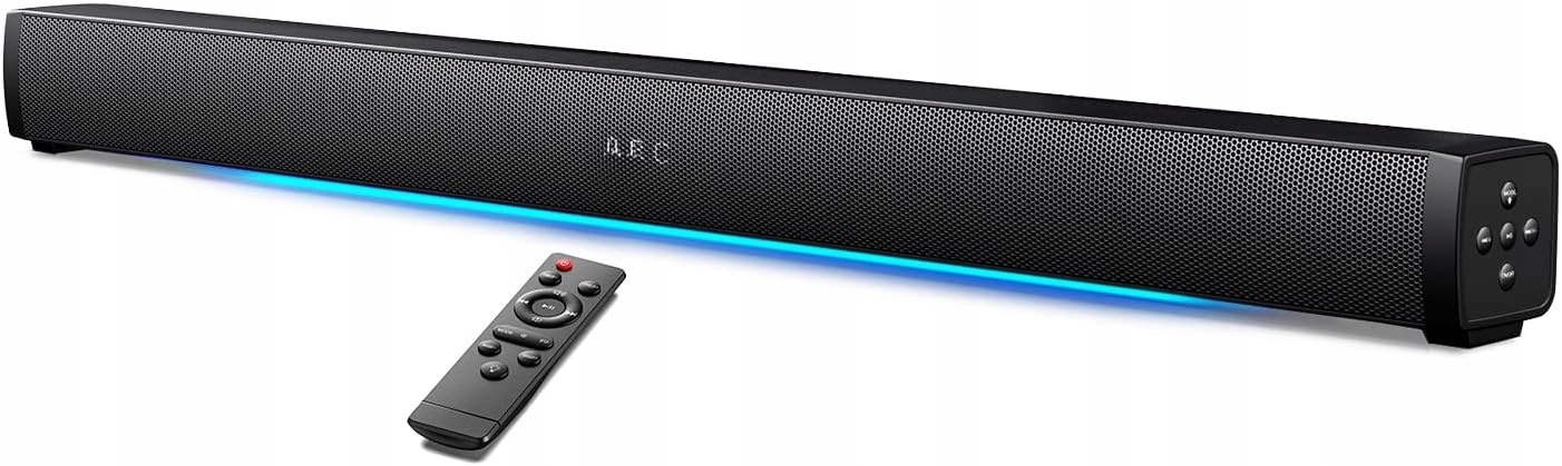 Foxnovo Soundbar MX2 z Bluetooth 6.0 Czarny z Niebieską Diodą LED 80W